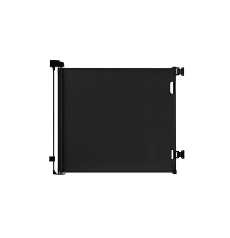 dearlomum Retractable Baby Gate,Mesh Baby Gate or Mesh Dog Gate,33" Tall,Extends up to 55" Wide,Child Safety Gate for Doorways, Stairs, Hallways, Indoor/Outdoor（Black,33"x55"