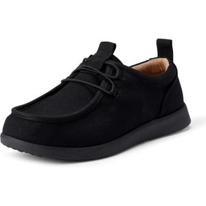Amazon Essentials Men's Canvas Moc Toe Loafer (Black)