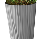 Mueller M-Resin Heavy Duty Tall Planter, Indoor/Outdoor Grande Plant, Tree, Flower Pot, 2-Piece Set, 24”, Modern Design, Built-in 