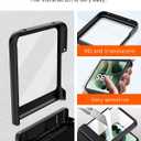 NINKI for Motorola Razr 2025 Ultra Case with Screen Protector,Hinge Protectve Cover for Motorazr 60Ultra Rugged Dropproof Ultra Slim Leather Case for Moto Razr 2025 Ultra Black