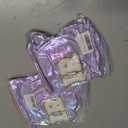 2 x Hiroyuki Iridescent Makeup Bag, 14 inches Cosmetic Bag, Large Capacity Travel Pouch (Hair, purple)