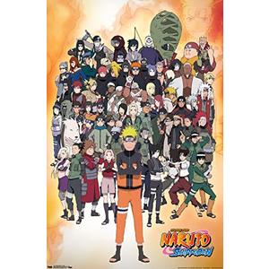 Trends International Naruto Shippuden - Group Wall Poster, 22.375" x 34", Unframed Version, 2 Pack