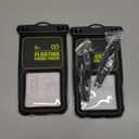 Lamicall IP68 Floating Waterproof Phone Pouch - [2 Pack] Water Proof Phone Case with Lanyard for iPhone 17 16 15 14 13 Pro Max, Galaxy S26 S25 S24 Ultra, Beach Cruise Gifts for Mothers Day, 4-8.5", Green Accent