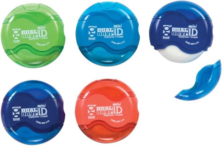 Raymond Geddes Mini Dual ID Pencil Sharpener and Eraser (Pack of 24)