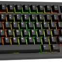 TECWARE Spectre 96% RGB Mechanical Gaming Keyboard with Customizable LCD Screen, Multi-Function Knob, Gasket Mount, South Face 5-Pin Universal Hot-Swappable Sockets Black Candy Red Switch