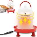 6L Heated Chicken Waterer for Winter Chicken Water with Heater Adjustable Leg Support 35W BPA-Free Heated Poultry Waterer Heavy Duty All in One Heated Waterer for Chicken Coop