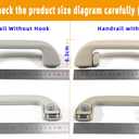 Automatic Roof Handle Grab Rail LH = RH for Honda Accord 09-23, Civic 06-22, CRV 07-22, Pilot 09-23, Fit 09-20, HRV, Insight, Odyssey, (Light Grey, 1Pcs)