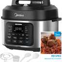 Midea WideMax 12-in-1 Electric Pressure Cooker, 6.5 Quart, 12 Presets, Multi-Functional Programmable Slow Cooker, Rice Cooker, Steamer, Saut Pan, Cake, Yogurt, Warmer and More