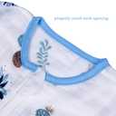Toddler Sleeping Sack Muslin Cotton 1-2T Lightweight 0.5 Tog Summer Baby Wearable Blanket Thin Infant Sleeping Bag Breathable Soft 12-24M Sleeveless Sleeper Sack (Night Blooming)