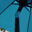 Sunnyglade 9' Solar LED Lighted Patio Umbrella with 8 Ribs/Tilt Adjustment and Crank Lift System (Teal Blue)