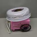Nostalgia Vintage Hard and Sugar Free Candy Countertop Cotton Candy Maker, Includes 2 Reusable Cones And Sugar Scoop  Pink