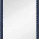 Mirrors, Solid Wood Beads Frame, Rectangular, 24" X 32" (Navy Blue)