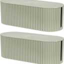 YOKIVE 2 Pcs Cable Management Box, Cord Hider Organizer Decorative Strip Storage Box Desk Accessories for TV Cords Home, Office, Gray Green
