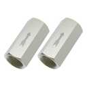 FOCMKEAS 2PCS Air Check Valve 1/2 PT Female Threaded Full Port Check Valve, Nickel-Plated Brass Copper Non Return One Way