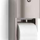 Commercial Toilet Paper Dispenser, 2 Roll Stainless Steel Toilet Paper Holder. Wall Mount, Locking Tissue Dispensers for Bathroom/Restroom