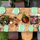 DYLIVeS Green Gingham Napkins, Green and White Checkered Guest Towel Plaid Party Napkins Disposable Paper Hand Towels for Luncheon, Dinner, Picnic, Birthday, Easter, Graduation Party, 3-Ply, 50 Pcs