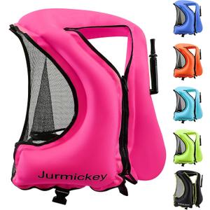 Snorkel Vest for Adults, Inflatable Snorkeling Vest for Men & Women, Portable Swim Jacket & Buoyancy Vest for Snorkeling, Swimming, Kayaking, Boating
