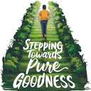 Stepping Towards Pure Goodness Grass Walking Quote Wall Decal Wall Dcor Vinyl Sticker Size: 28 x 28