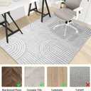 Office Chair Mat for Hardwood Floor, 60"x45" Easy Glide Computer Desk Mat Protector for Rolling Chair Under Desk Rug Nonslip Backing, Machine Wash, (Modern)