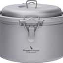 Boundless Voyage Titanium Pot Ultralight Rice Cooker 3.2L Large Capacity Cooking Pot Backpacking Camping Cookware (Ti2090C pot only)