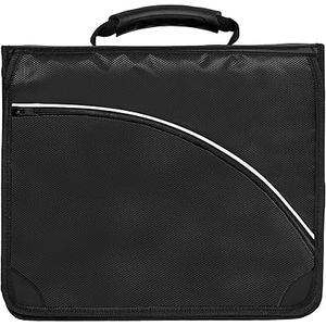 Avery 2" Inch Zipper Binder, 3 Round Rings, Durable Messenger Nylon Zipper Black Binder, Tablet Holder, 6-Pockets with 5 Tab Dividers, Carry-All Storage Binder (26051)