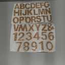 WILLBOND 37 Pieces Rhinestone Letter Stickers Large Glitter Alphabet Crystal Number Self Adhesive Bling Stickers Iron on Letters for Art Crafts Clothing DIY Decors(Rose Gold, White,2.56 Inch)