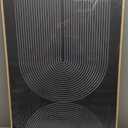 Large Framed Black and White Neutral Abstract Wall Art for Living Room, 3 Piece Boho Canvas Prints Paintings Artwork for Walls, Minimalist Geometric Pictures for Hallway Office Wall Decor 24x36 In (Boundless Lines)