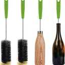 Long Bottle Brush, 17 in Bendable Cleaner Brushes for Cleaning Neck Beer Bottles, Wine, Baby Bottles, Water Bottles, Tumblers, Flask, Bird Feeder, Vase, Pipes and Brewing Supplies Black/1Pack