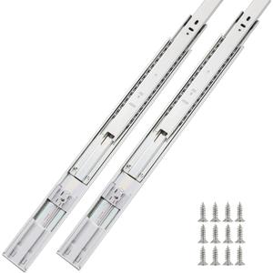 6 Pair of 22 Inch Soft Close Full Extension Side Mount Ball Bearing Drawer Slides (22 Inch-6 Pairs, Zinc Plated)