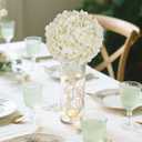 BLOSMON Hydrangea Artificial Flowers Ball Centerpieces 6 Pcs Fake Flowers White Silk Hydrangea Flower Balls Faux Hydrangeas Floral Arrangements Bouquet for Wedding Home Room Table Decoration