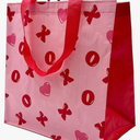 Earthwise Reusable Grocery Bags – Valentine’s Day Gift Totes, Foldable & Water‑Resistant Shopping Bags, Durable Multi‑Use Eco Bags with Cute Cakes $ XO Kiss Designs (15 Pack)