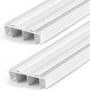 Pangda 2 Pcs Under Door Seal Door Bottom Seal 36 Long 1 3/4 Wide Strip Weather Stripping Sweep Draft Stopper Channel Replacement with Fins Weatherstrip Vinyl Draft Blocker for Exterior Interior Home