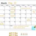 Umtiit Monthly Calendar Dry Erase Whiteboard17.7 x 23.6 inch(45 x 60 cm), White Wood Frame, Magnetic Surface Whiteboard for Planning/Schedule/School Timetable/Memo(WH-4560C,US)