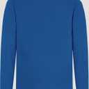 Boys Cotton Long Sleeve Shirts Soft Breathable Crewneck Tees for Kids, Fashion Basic Tops 4-12 Years (Blue, XS)