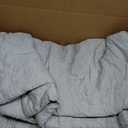 CozyLux Queen Comforter Set - 3 Pieces Light Grey Soft Luxury Cationic Dyeing Queen Comforter for All Season, Light Gray Breathable Lightweight Fluffy Bedding Sets with 1 Comforter and 2 Pillow Shams