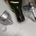 AOZITA 17oz Glass Olive Oil Bottle Dispenser - 500ml Green Oil and Vinegar Cruet with Pourers and Funnel - Olive Oil Carafe Decanter for Kitchen