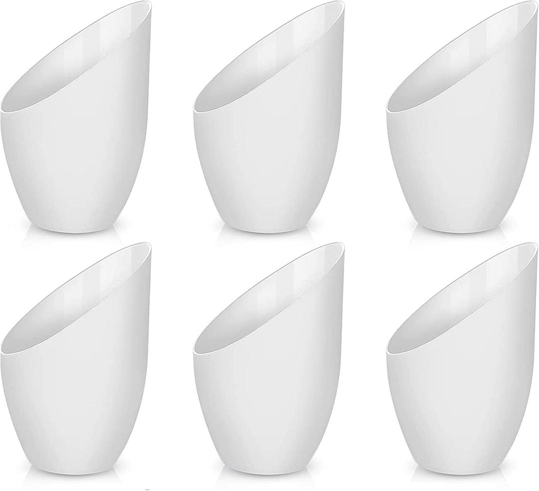 6pcs Plastic Lamp Shade Replacement Floor Lamp Light Covers Inclined Horseshoe White Lamp Shade for Bedroom Living Room Floor Lamp Ceiling Fan Light Covers