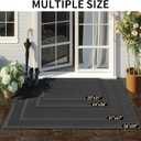 Front Door Mat Outside Entrance Drainage Doormat Black 31"x47"