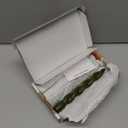 MAITREYA Olive Spiral Taper Candles - Conical Stick Handmade Twisted Candles, Set of 4 for Decoration, Weddings, Party, Church - Unscented, Dripless, 7.5 inch