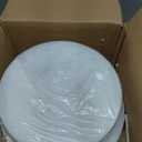 12.8” White Flush Mount Ceiling Light Fixture, Modern Round Ceiling Light with Frosted Glass Shade, 3-Light Close to Ceiling Light for Bedroom Kitchen Hallway Entryway, E26 Base