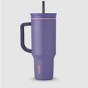 Owala Stainless Steel Triple Layer Insulated Travel Tumbler with Spill Resistant Lid, Straw, and Carry Handle, BPA Free, 40 oz