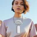 TOPK Portable Handheld Fan, 5000mAh Battery Operated Fan With LED Display, Handheld/Neck/Desk 3 in 1 Personal Mini Desk Fan, 360 Rotatable 4 Speed Small Fan for Makeup, Home, Office, Travel, Outdoor