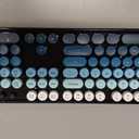 MOFII Wireless Keyboard and Mouse Combo, 2.4GHz Retro Typewriter Keyboard Full Size, Cute Wireless Mice, USB Dongle Plug and Play, for Laptop, PC, Desktop, Windows (Black Blue Gradient Color)