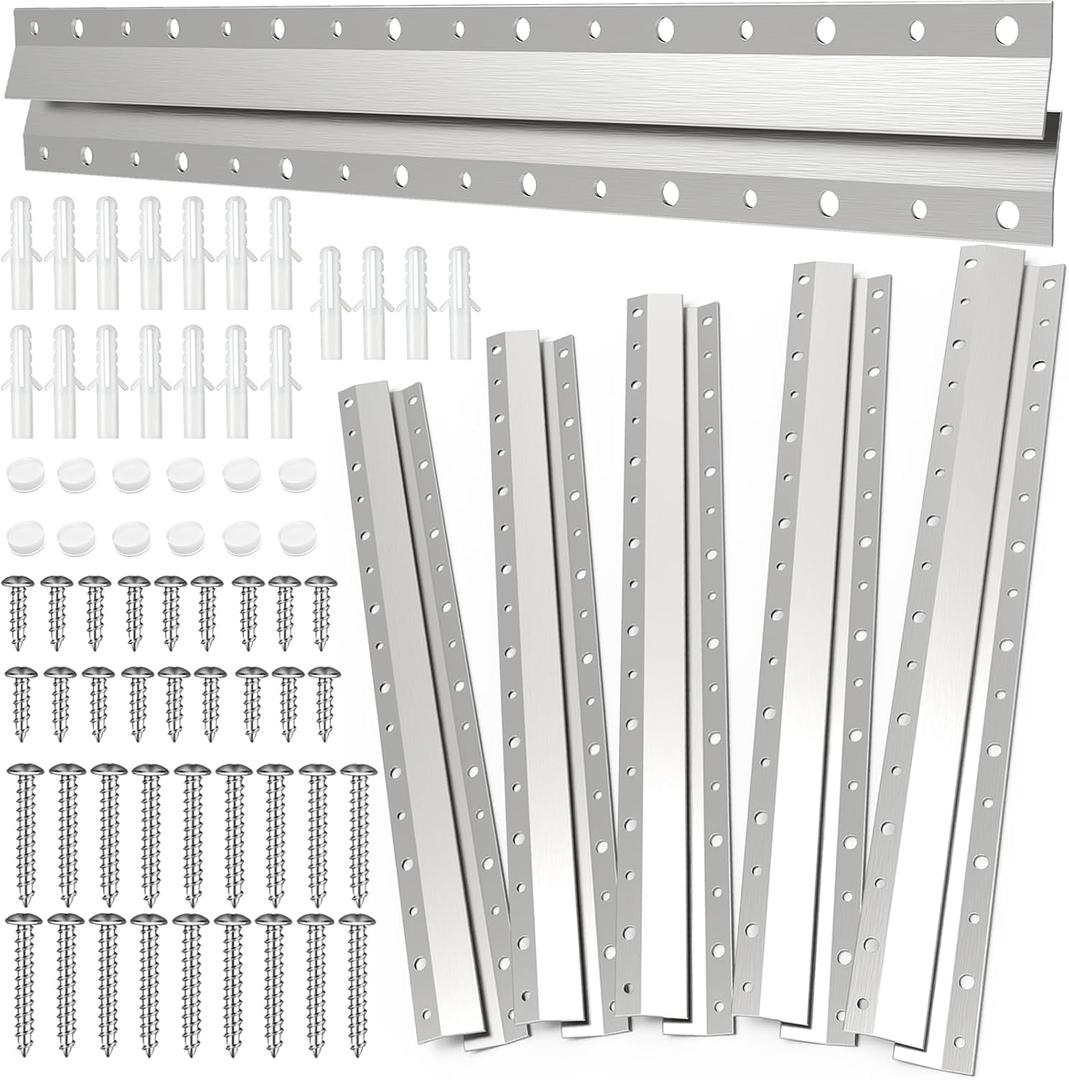 16"-6 Pairs French Cleat Hanger,Z-Hanger Picture Hanging Kit,Wall Mounting Brackets Cleat Picture Hanger Kit Z Bar Clips for Hanger Supports 60 lbs,Z Bar Hanger for Pictures,Mirrors,and Art