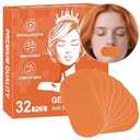 Mouth Tape for Sleeping - 32 Pack Orange Anti-Snoring Strips for Improved Nose Breathing and Snore Reduction, Gentle Transparent Tape Strips, Pain-Free Removal and Hypoallergic Tape