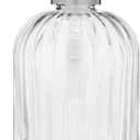 Rail19 Fluted Glass Nouveau Soap Dispenser with Metal Soap Pump - Lotion & Liquid Hand Soap for Kitchen and Bathroom, 12oz (Farmhouse Stainless)