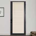 LazBlinds 1" Vinyl Mini Blinds for Doors, Cordless French Door Blinds for Privacy, Light Filtering Privacy Horizontal Shades for Front Door Patio Sidelight Glass Door, 26" W x 72" H, Beige