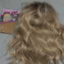 Short Ombre Ash Blonde Wavy Wig for Women 14 Inch Shoulder Length Curly Wavy Bob Wig Short Wavy Wigs Natural Looking Heat Resistant Synthetic Curly Wig for Daily Party Use (Ash Blonde, 14 inch)