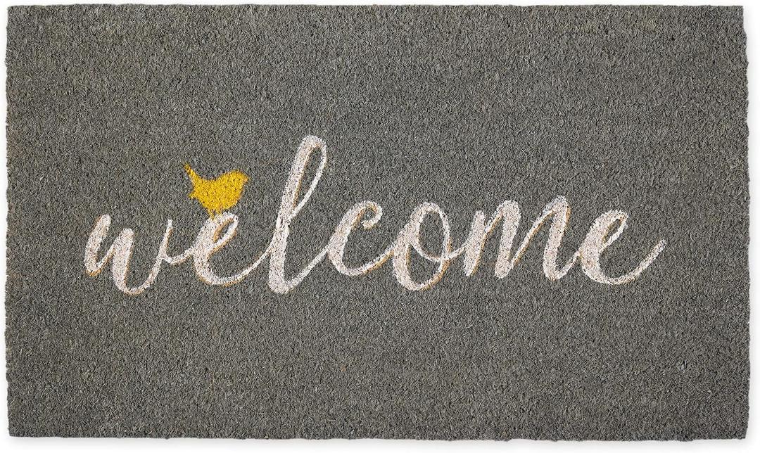 DII Natural Coir Doormat Outdoor Welcome Mat, 17x29, Bird