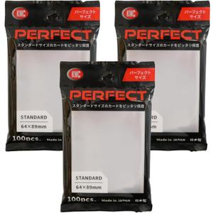 KMC 100 Pochettes Card Barrier Perfect Size Soft Sleeves, 3 Pack/Total 300 Pochettes [Komainu-Dou Original Package], Clear